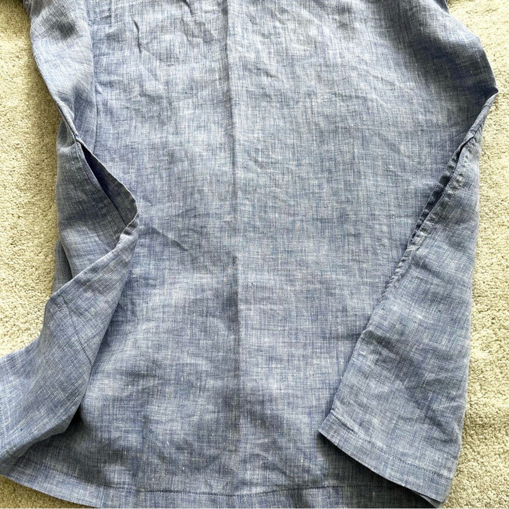 HINSON WU Aileen 3/4 Sleeve Luxe Linen Top With Pockets Size 10 Minimalist - Picture 3 of 10